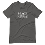 Peace Over Pleasure in White Unisex T-Shirt