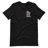 90s Music in My Heart Pink Unisex T-Shirt