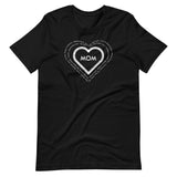 Mom in White Heart T-Shirt