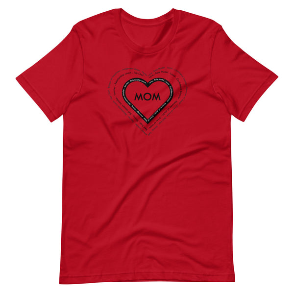 Mom in Black Heart T-Shirt